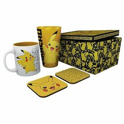 POKEMON - Giftbox - Pint, mug &amp; 2 coasters - Pikachu