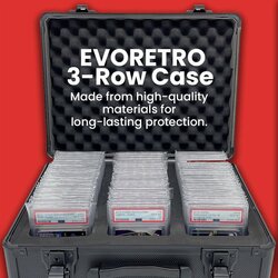 EVORETRO - Black Aluminum Graded Card Storage 90 Cards