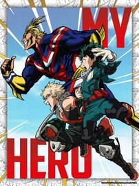 MY HERO ACADEMIA - Deku, Bakugo &amp; All Might - Golden Poster 30x40cm