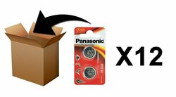 PANASONIC - Piles Lithium Coin - CR2025 X 2 - Box 12 Pack