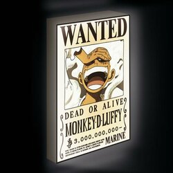 ONE PIECE - Luffy Gear 5 Wanted - Light Canvas 40X30 Cm