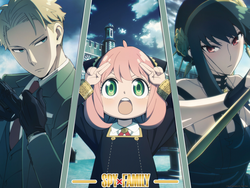 SPY X FAMILY - Loid, Yor &amp; Anya - Golden Poster 30x40cm