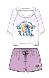 DISNEY- Stitch's Surf Club - Short Purple Woman Pyjama (M)