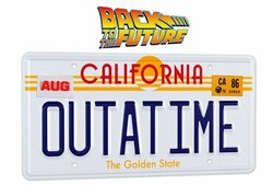 BACK TO THE FUTURE - License Plate &#039;Outatime&#039; - Replica 1/1