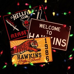 STRANGER THINGS - Set of 3 Tin Signs