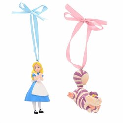 DISNEY - Alice &amp; Cheshire Cat - Set of 2 Hanging Decoration