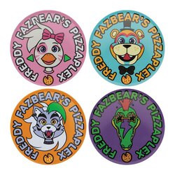 FIVE NIGHTS AT FREDDDY&#039;S - 4 Embossed Metal Coasters