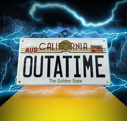 BACK TO THE FUTURE - Outatime Number Plate Replica