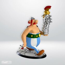 ASTERIX &amp; OBELIX - Obelix stack of helmets - figure 22cm