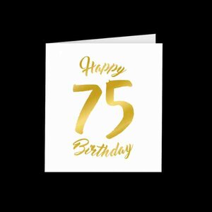 Gold White Cards 75 jaar