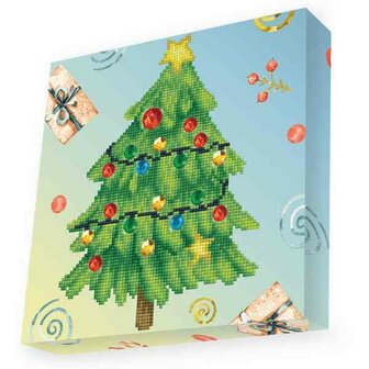 Diamond Painting DBX.049 DOTZ&reg; - BOX Diamond Dotting kit - 28x28cm - Merry Christmas Tree