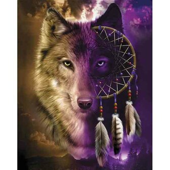 Wolf Dromenvanger 40 x 50  ronde steentjes