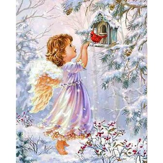 Christmas Angel   50 x 40 Ronde Steentjes