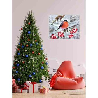 Bullfinch with berries 40 x 50