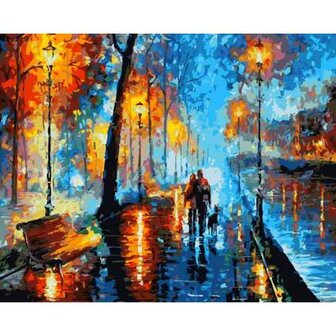 Schilderen op nummer  Avondwandeling      40 x50
