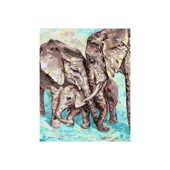 Wizardi Paint by Numbers kit.We are Family. After Kate Shi 40x50 cm