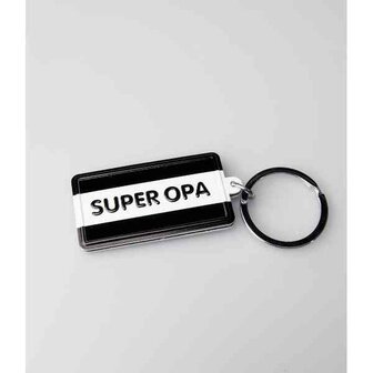 Black &amp; White keyring - Super opa