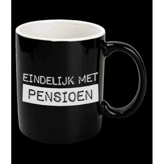 Black &amp; White Mugs - Pensioen