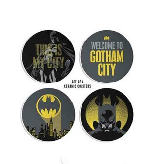 DC COMICS - Gotham City - Set of 4 Ceramic Coasters