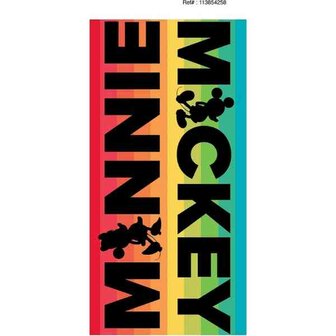 MICKEY &amp; MINNIE - Beach Towel 100% Cotton - 70x140cm