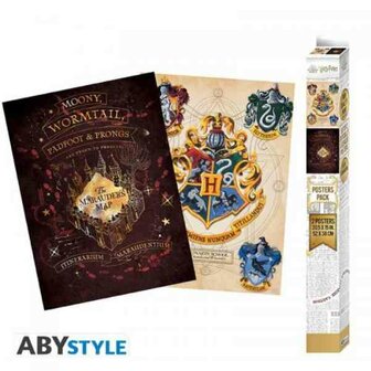 HARRY POTTER - Crest &amp; Marauders - Set 2 posters &#039;52x38&#039;