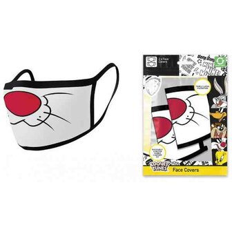LOONEY TUNES - Sylvester - Premium Face Covers pack of 2