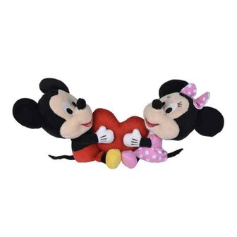 MICKEY &amp; MINNIE holding haert - Plush 17 cm