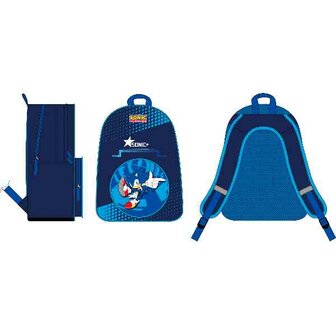 SONIC - Sonic - 3 Comp. + 1 pocket BackPack &#039;32x45x18cm&#039;