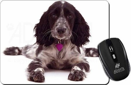 Blue Roan Cocker Spaniel met hangertje Muismat