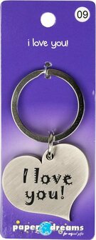 Hart Sleutelhanger - I Love You