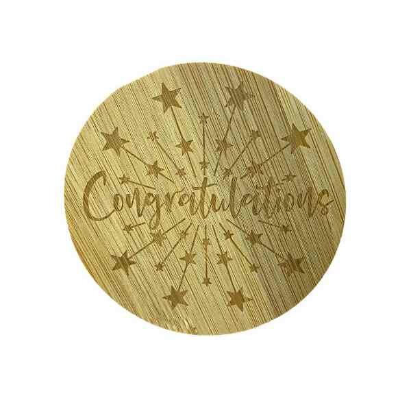 Bamboe deksel - Light Up -  Congratulations