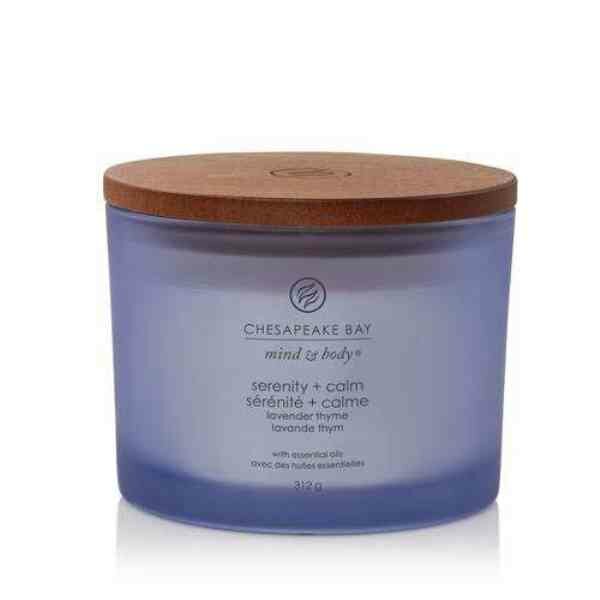 Chesapeake Bay Candle  Serenity &amp; Calm &ndash; Lavender Thyme 3-Wick Candle