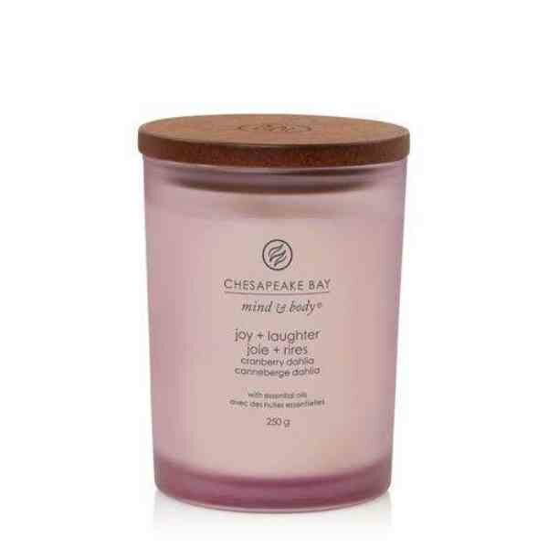 Chesapeake Bay Candle Joy &amp; Laughter &ndash; Cranberry Dahlia Medium Candle