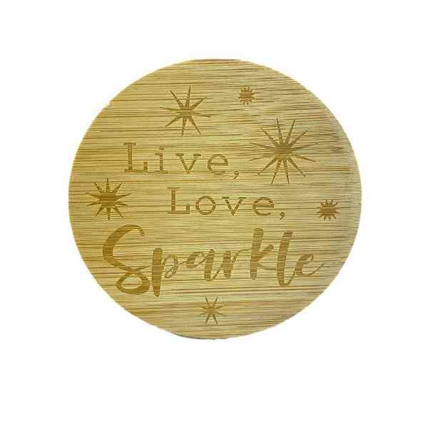 Bamboe deksel - Live, Love, Sparkle