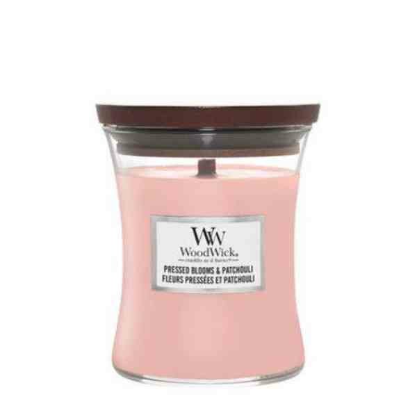 WoodWick Pressed Blooms &amp; Patchouli Medium Candle