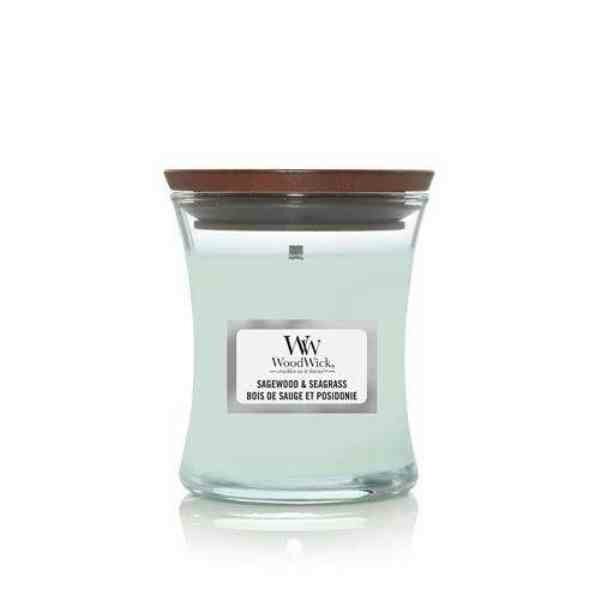 WoodWick Sagewood &amp; Seagrass Mini Candle