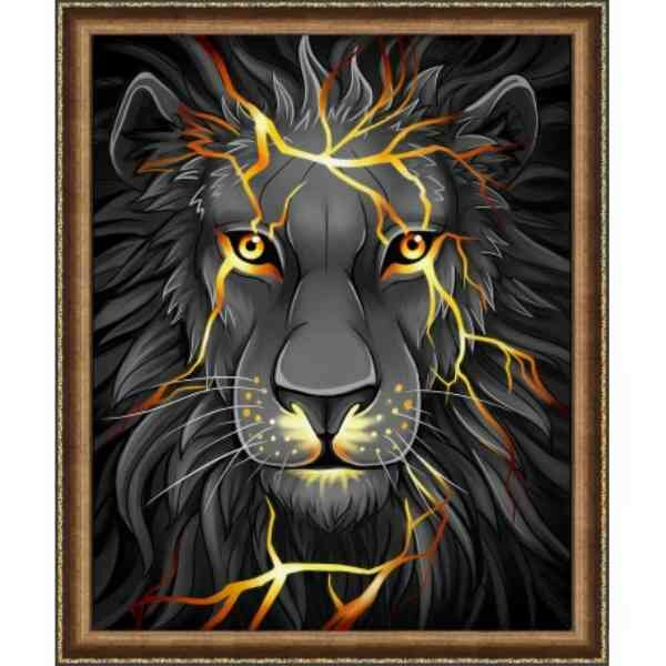 Diamond Painting  Lava Lion 40 x 50 CM vierkante steentjes