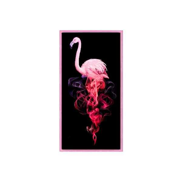 Daimond Painting kit Flamingo in the Smoke 30 x 60 cm  vierkante steentjes
