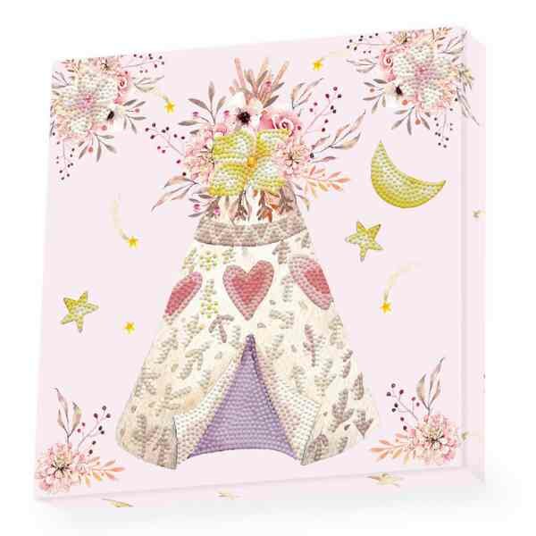 Diamond Painting DBX.046 DOTZ&reg; - BOX Diamond Dotting kit - 28x28cm - Dreamy Tee Pee