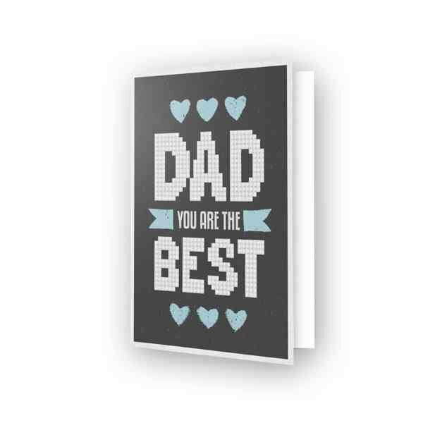 Diamond Painting DDG.013 DIAMOND DOTZ&reg; - 12.6x17.7 cm - Wenskaart BEST DAD
