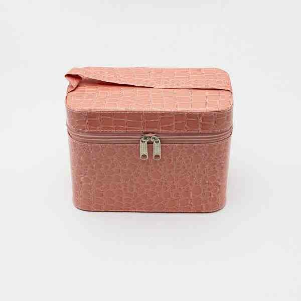 Opbergkoffer met 80  ronde potjes Vuil Roze
