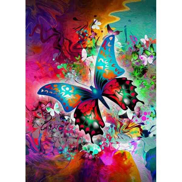 Diamond Painting  Ronde  Steentjes Vlinder 40 x 55