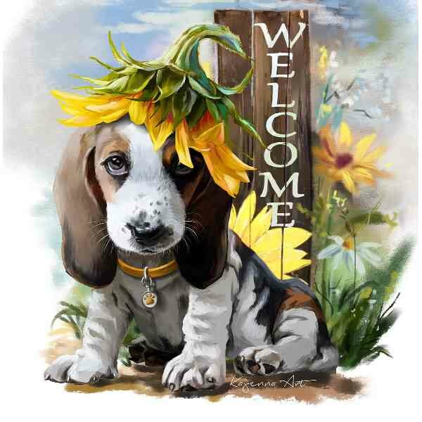 Diamond Painting Welcome 40 x40 Vierkante Steentjes