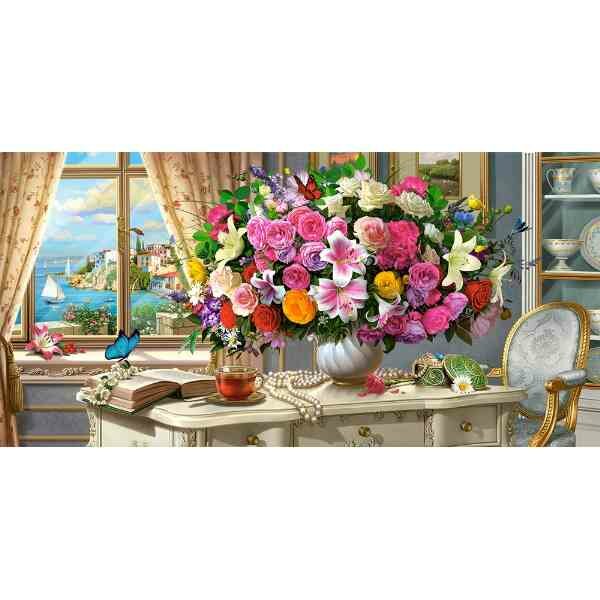 Summer Flowers and Cup of Tea -  Puzzel 4000 Stukjes