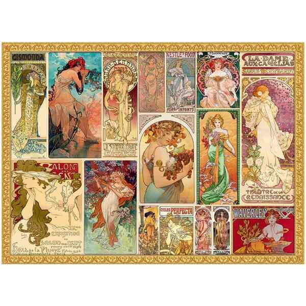 Mucha Alfons - Collage  - 3000 Stukjes