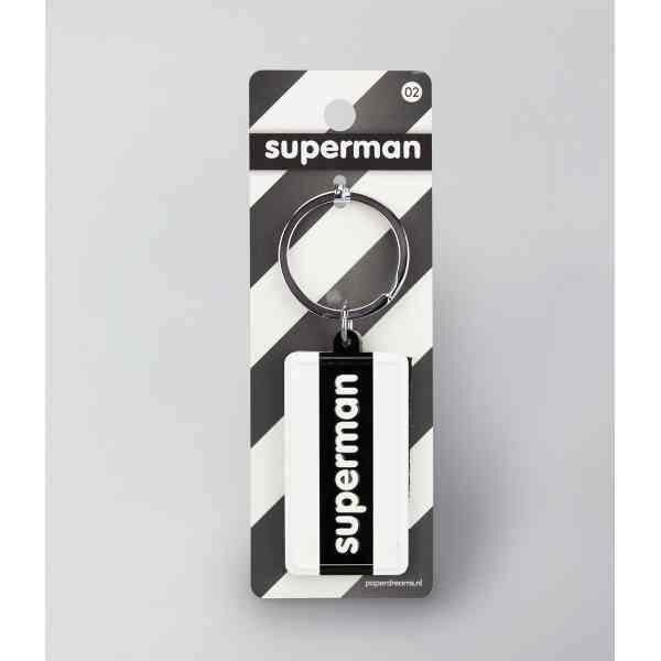 Paper Dreams Sleutelhanger Superman 13,5 Cm Staalzwart