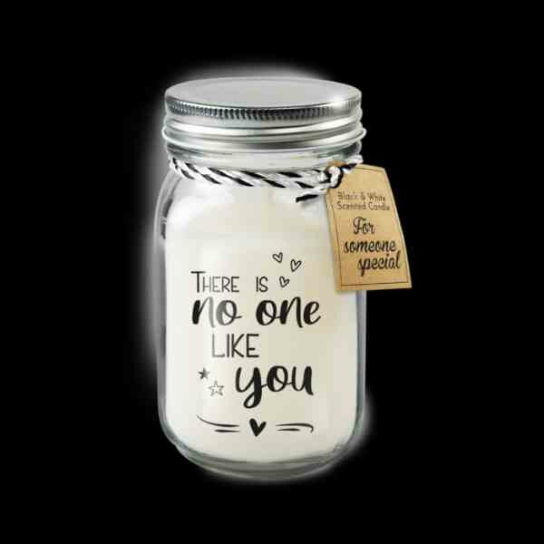 Black &amp; white Geurkaars No one like you