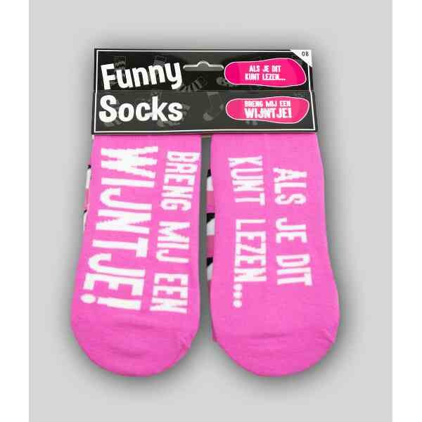 Funny socks -Breng mij een wijntje