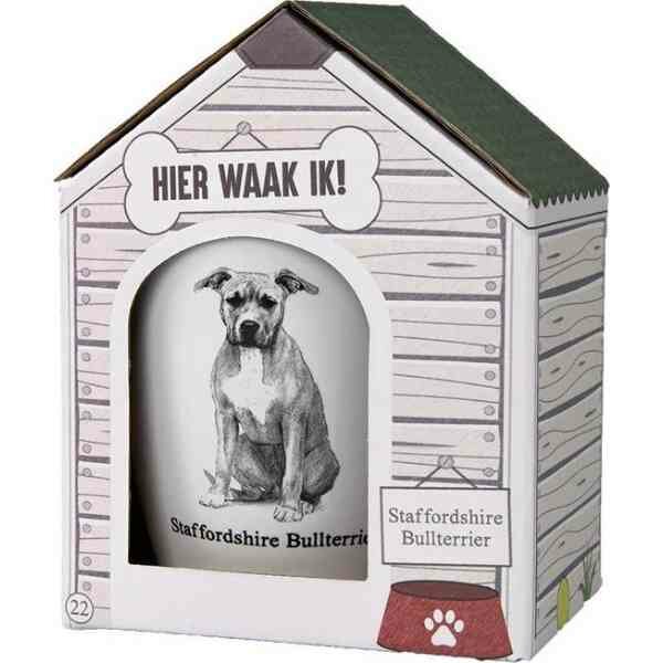 Mok &ndash; Staffordshire Bullterrier &ndash; Hond &ndash;  Keramiek &ndash;  Cadeau - Kado