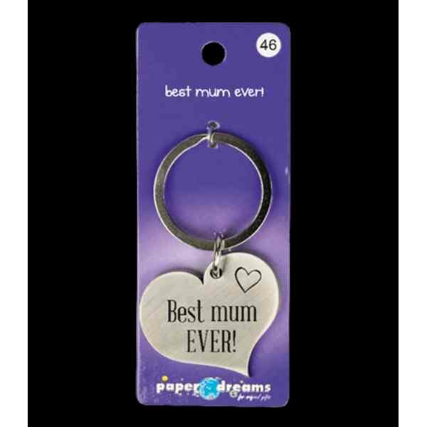 Paper Dreams Hart sleutelhanger - Best mum ever
